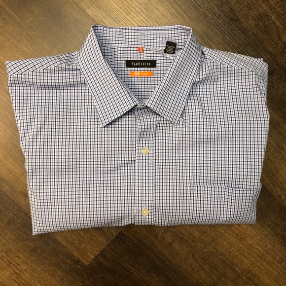 Men’s Van Heusen blue collared button down XL - Picture 6 of 6